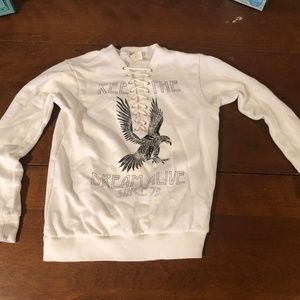 Girls Size 9/10 Sweatshirt Lace up Forever 21